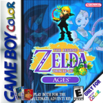The Legend of Zelda Oracle of Ages Game Boy Color box art – old GBC game trade in
