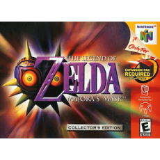 The Legend of Zelda Majora's Mask N64 box art – action-adventure game for Nintendo 64