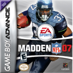 Madden 2007 art work – sports game for Nintendo Game Boy Advance