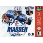 Madden 2001 N64 box art – retro game for Nintendo 64
