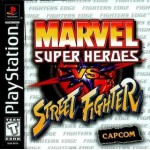 Marvel Super Heroes vs. Street Fighter art work – video game for PS1
