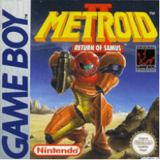 Metroid 2 Return of Samus Game Boy box art – classic retro game for GameBoy