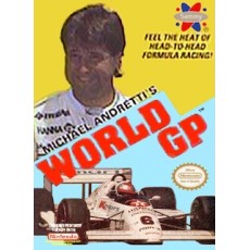 Michael Andretti's World GP NES box art – classic 8-bit game for Nintendo NES