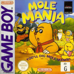 Mole Mania Game Boy box art – classic retro game for GameBoy