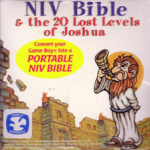 NIV Bible and Lost Levels of Joshua Game Boy box art – classic retro game for GameBoy