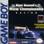 Nigel Mansell's World Championship Racing Game Boy box art – classic retro game for GameBoy