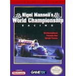 Nigel Mansell's World Championship Racing NES box art – classic 8-bit game for Nintendo NES