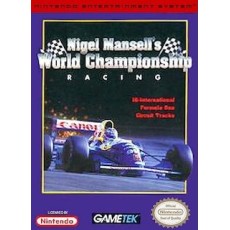 Nigel Mansell's World Championship Racing NES box art – classic 8-bit game for Nintendo NES