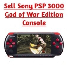 Sony PSP 3000 God of War Edition – black and red handheld system front view