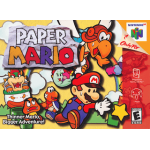 Paper Mario N64 box art – platformer for Nintendo 64