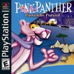 Pink Panther Pinkadelic Pursuit art work – video game for PS1