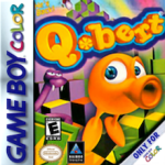 Q*bert Game Boy Color box art – old GBC game trade in
