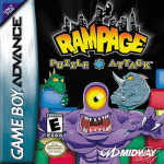 Rampage Puzzle Attack art work – action game for Nintendo Game Boy Advance