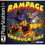 Rampage Through Time art work – video game for PS1