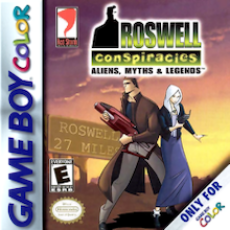 Roswell Conspiracies Aliens Myths Legends Game Boy Color box art – old GBC game trade in