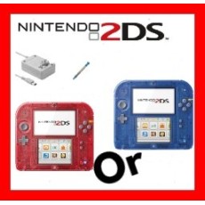 Sell Original Nintendo 2DS Console – Crystal Blue or Crystal Red with Stylus and Charger