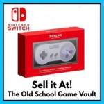 Nintendo Switch SNES Controller box art – used Switch accessory trade in