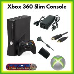 Xbox 360 Slim Console bundle with all accessories.