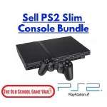 PlayStation 2 Slim Black Console Bundle – standard black PS2 system with original accessories