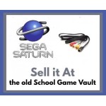 Official Sega Saturn AV cable with composite audio and video connectors for the console