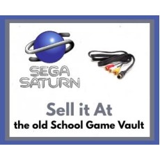 Official Sega Saturn AV cable with composite audio and video connectors for the console