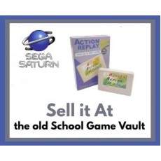 Sega Saturn Action Replay cartridge for cheats, imports, and expanded RAM support