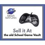 Official Sega Saturn controller with D-pad, six buttons, and start button in original design