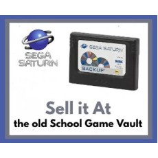 Official Sega Saturn RAM backup memory cartridge for saving game data and progress
