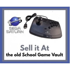 Official Sega Saturn Virtua Stick arcade controller with joystick and six-button layout
