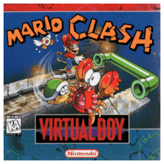 Mario Clash Virtual Boy game cartridge - classic Mario platformer