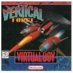 Vertical Force Virtual Boy box art with spacecraft shooting enemies in top-down battle