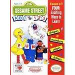 Sesame Street ABC & 123 NES box art – classic 8-bit game for Nintendo NES