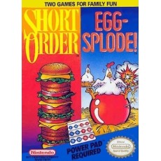 Short Order / Eggsplode NES box art – classic 8-bit game for Nintendo NES