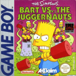 The Simpsons Bart vs the Juggernauts Game Boy box art – classic retro game for GameBoy