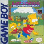 Bart Simpson's Escape from Camp Deadly Game Boy box art – classic retro game for GameBoy