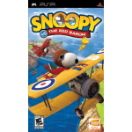 Snoopy vs. the Red Baron art work – video game for PlayStation Portable