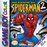 Spiderman 2 The Sinister Six Game Boy Color box art – old GBC game trade in