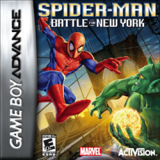 Spiderman Battle for New York art work – action game for Nintendo Game Boy Advance