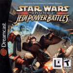 Star Wars Episode I Jedi Power Battles art work for the sega DreamCast