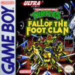 Teenage Mutant Ninja Turtles Fall of the Foot Clan Game Boy box art – classic retro game for GameBoy