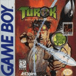 Turok Battle of the Bionosaurs Game Boy box art – classic retro game for GameBoy