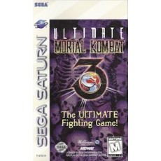 Ultimate Mortal Kombat 3 Sega Saturn box art – fighting game for Sega Saturn