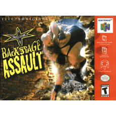 WCW Backstage Assault N64 box art – retro game for Nintendo 64