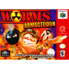 Worms Armageddon N64 box art – retro game for Nintendo 64