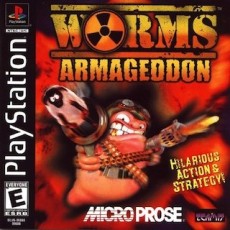 Worms Armageddon art work – video game for PS1