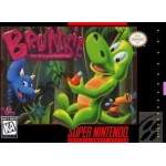 Bronkie The Bronchiasaurus SNES box art – retro game for Super Nintendo