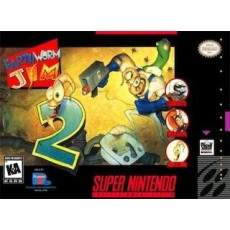 Earthworm Jim 2 SNES box art – retro game for Super Nintendo