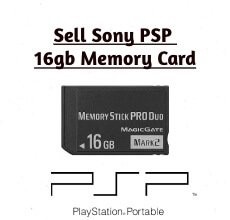 Sony PSP 16GB Memory Stick Pro Duo – official PSP memory card front view