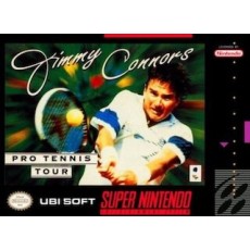 Jimmy Connors Pro Tennis Tour SNES box art – retro game for Super Nintendo