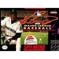 Ken Griffey Jr Major League Baseball SNES box art – retro game for Super Nintendo